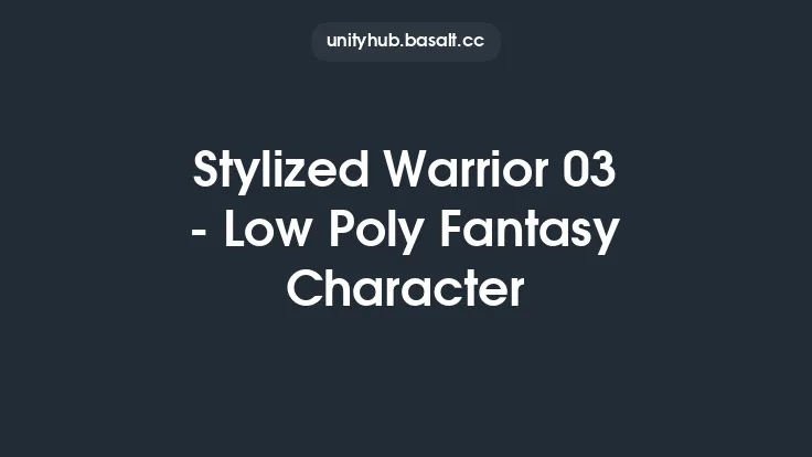 Stylized Warrior 03 - Low Poly Fantasy Character Thumbnail