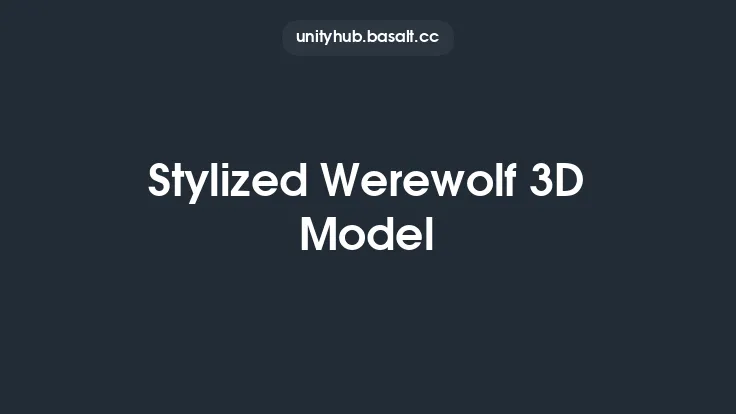 Stylized Werewolf 3D Model Thumbnail