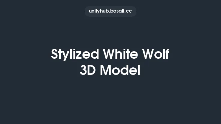 Stylized White Wolf 3D Model Thumbnail
