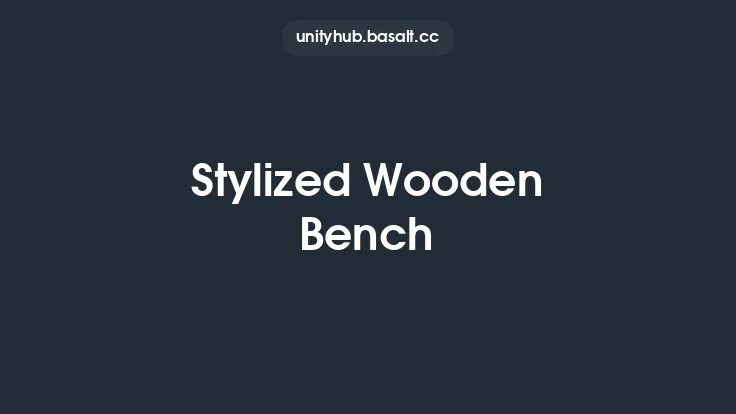 Stylized Wooden Bench Thumbnail