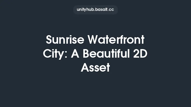 Sunrise Waterfront City: A Beautiful 2D Asset Thumbnail
