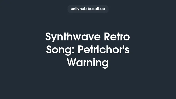 Synthwave Retro Song: Petrichor