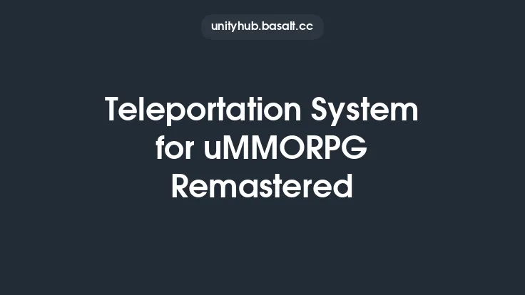 Teleportation System for uMMORPG Remastered Thumbnail