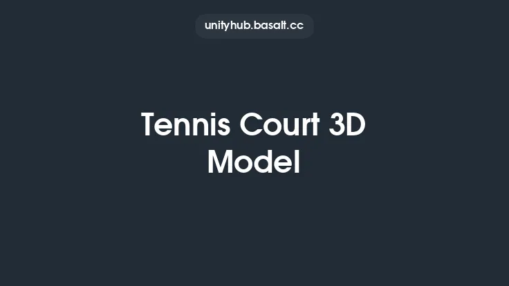 Tennis Court 3D Model Thumbnail