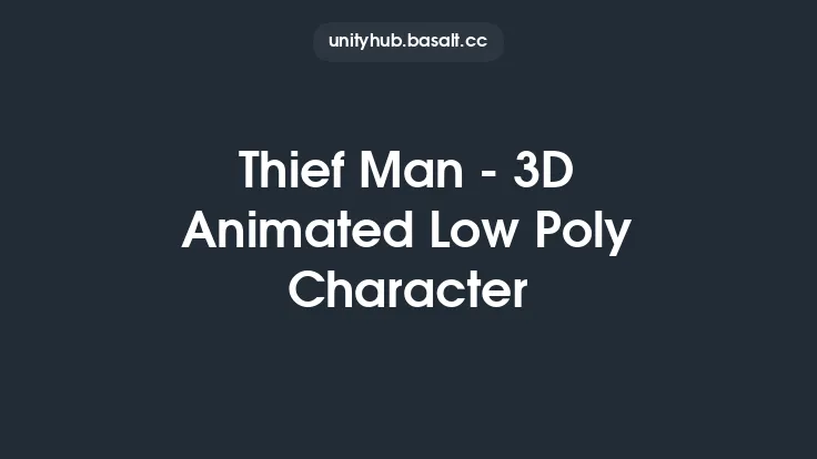 Thief Man - 3D Animated Low Poly Character Thumbnail