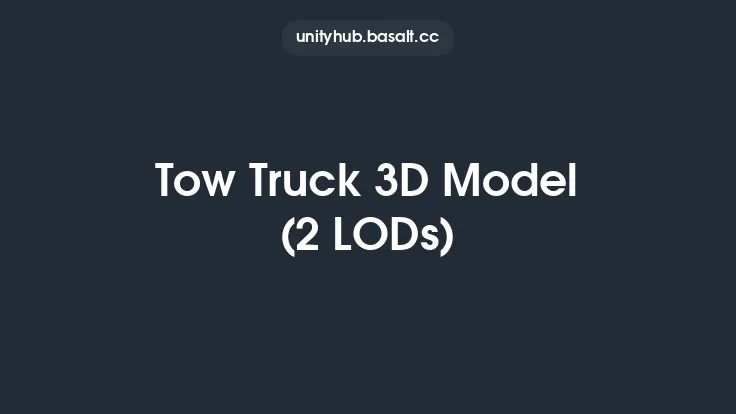 Tow Truck 3D Model (2 LODs) Thumbnail