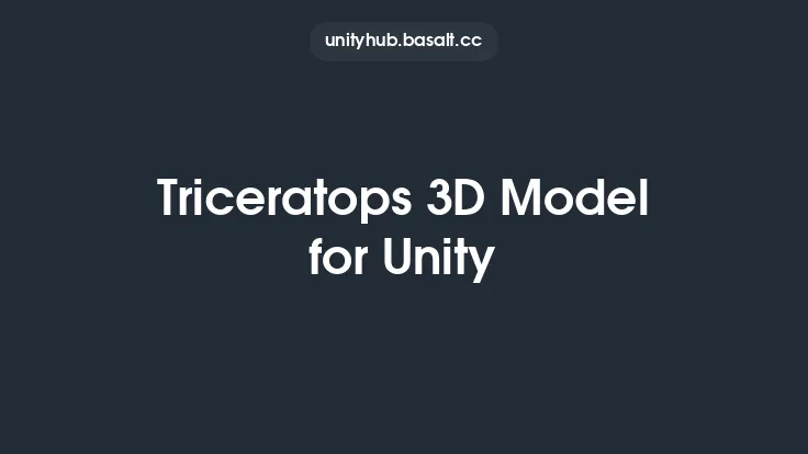 Triceratops 3D Model for Unity Thumbnail