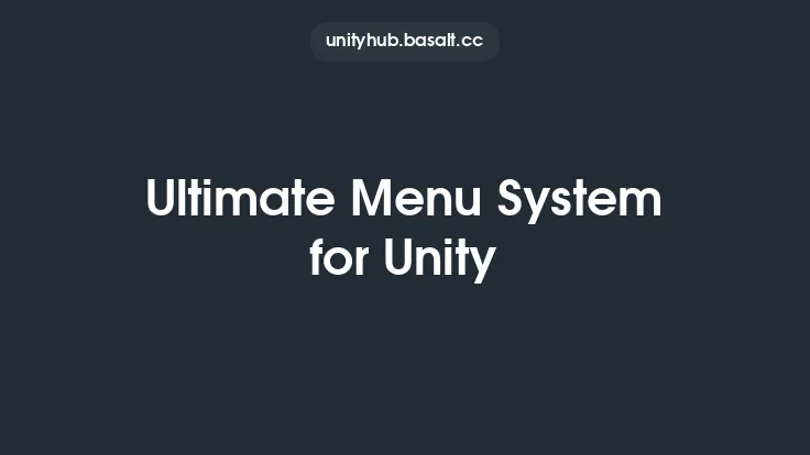 Ultimate Menu System for Unity Thumbnail