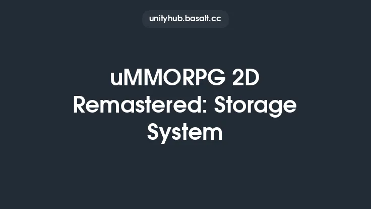 uMMORPG 2D Remastered: Storage System Thumbnail