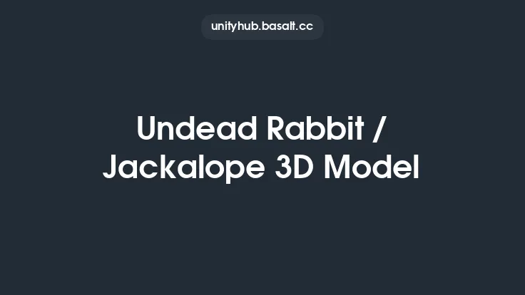 Undead Rabbit / Jackalope 3D Model Thumbnail