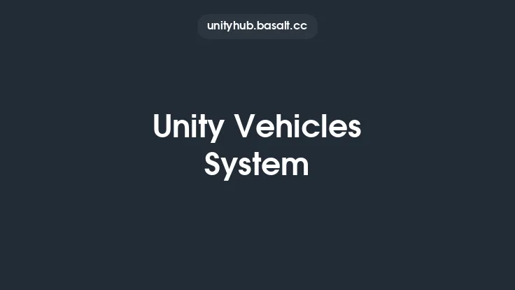 Unity Vehicles System Thumbnail