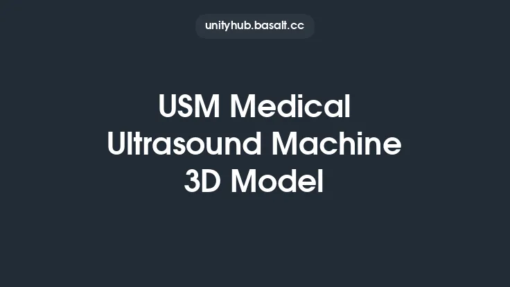 USM Medical Ultrasound Machine 3D Model Thumbnail