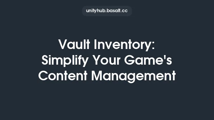 Vault Inventory: Simplify Your Game