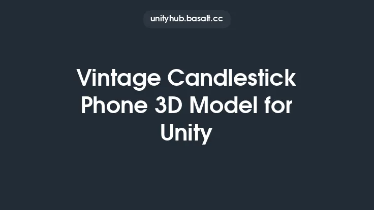 Vintage Candlestick Phone 3D Model for Unity Thumbnail