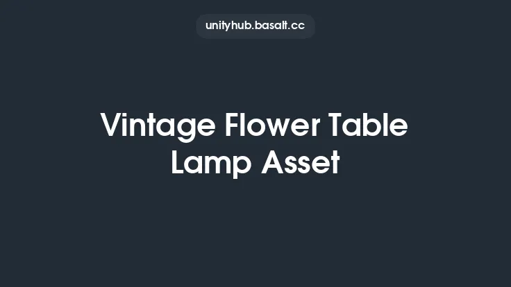 Vintage Flower Table Lamp Asset Thumbnail