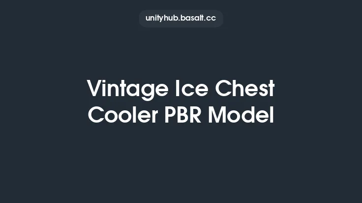 Vintage Ice Chest Cooler PBR Model Thumbnail