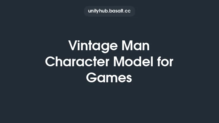 Vintage Man Character Model for Games Thumbnail