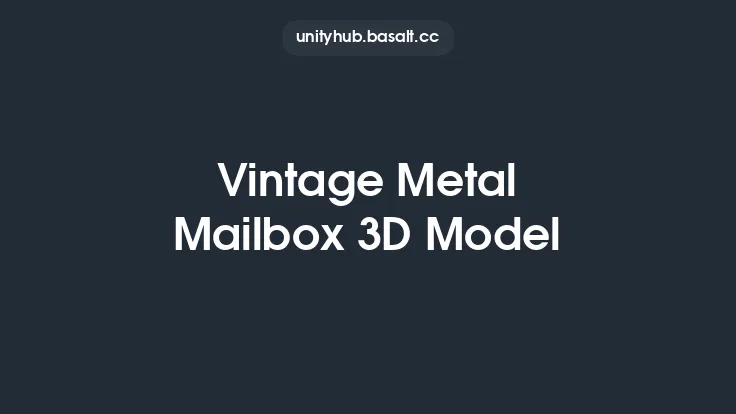 Vintage Metal Mailbox 3D Model Thumbnail