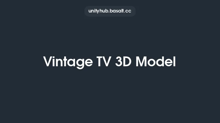 Vintage TV 3D Model Thumbnail