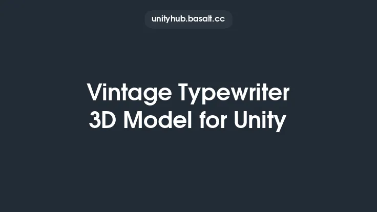 Vintage Typewriter 3D Model for Unity Thumbnail