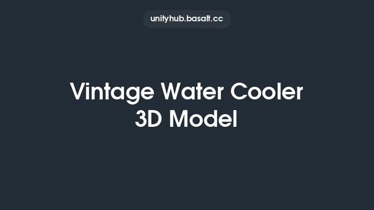 Vintage Water Cooler 3D Model Thumbnail