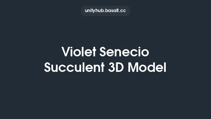Violet Senecio Succulent 3D Model Thumbnail