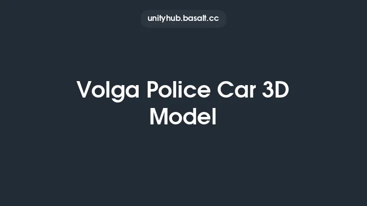 Volga Police Car 3D Model Thumbnail