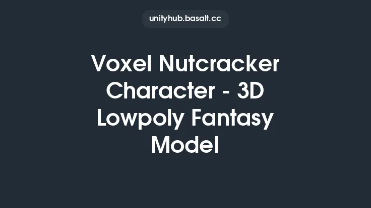 Voxel Nutcracker Character - 3D Lowpoly Fantasy Model Thumbnail