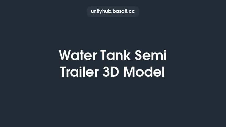 Water Tank Semi Trailer 3D Model Thumbnail