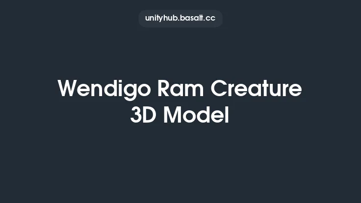 Wendigo Ram Creature 3D Model Thumbnail
