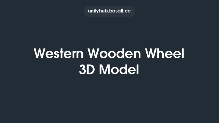 Western Wooden Wheel 3D Model Thumbnail