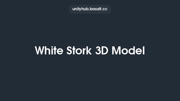 White Stork 3D Model Thumbnail