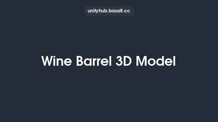 Wine Barrel 3D Model Thumbnail