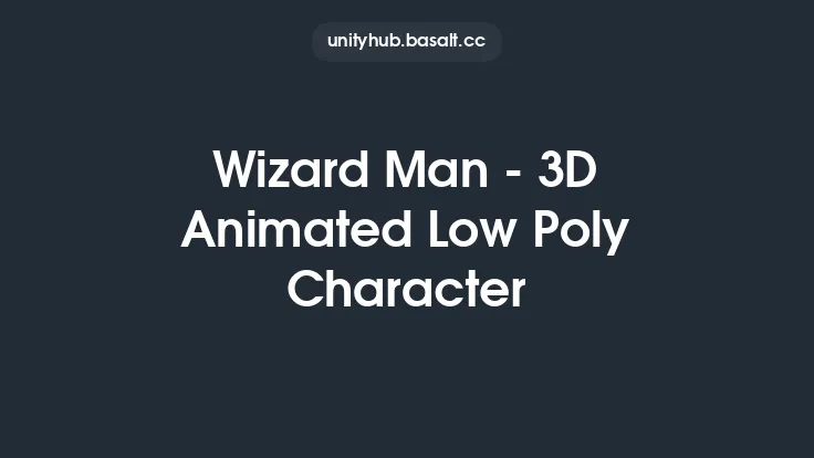Wizard Man - 3D Animated Low Poly Character Thumbnail