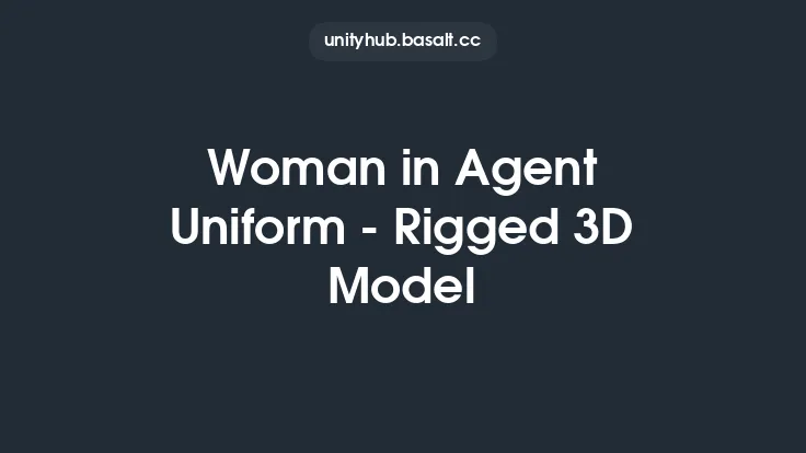 Woman in Agent Uniform - Rigged 3D Model Thumbnail
