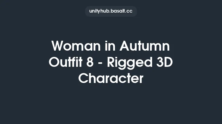 Woman in Autumn Outfit 8 - Rigged 3D Character Thumbnail