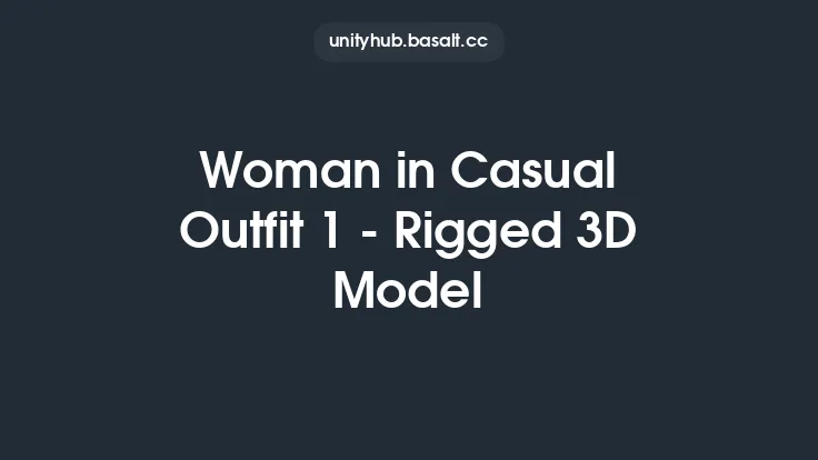 Woman in Casual Outfit 1 - Rigged 3D Model Thumbnail