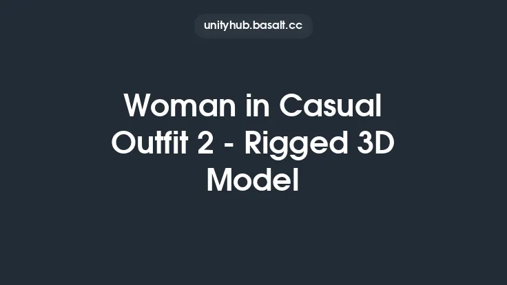 Woman in Casual Outfit 2 - Rigged 3D Model Thumbnail