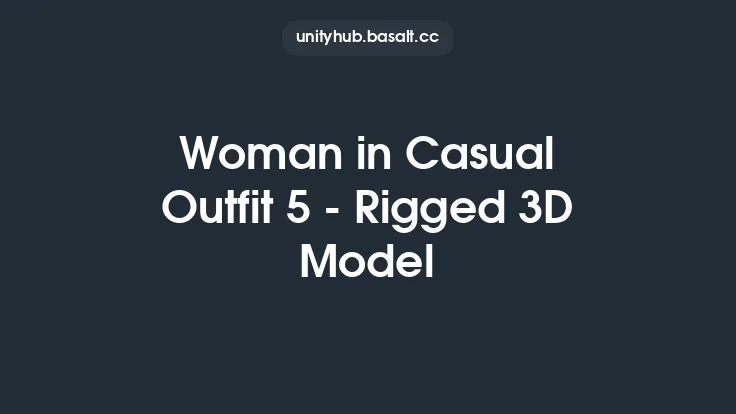 Woman in Casual Outfit 5 - Rigged 3D Model Thumbnail
