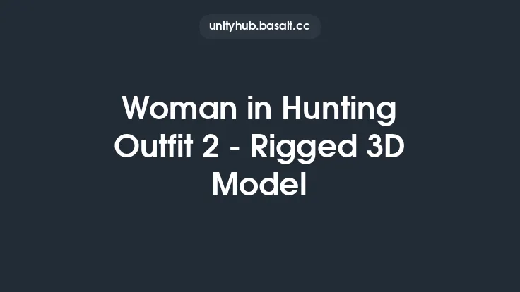Woman in Hunting Outfit 2 - Rigged 3D Model Thumbnail