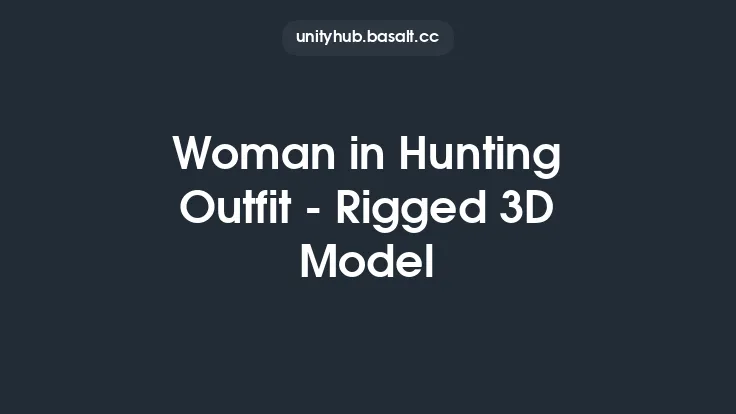 Woman in Hunting Outfit - Rigged 3D Model Thumbnail