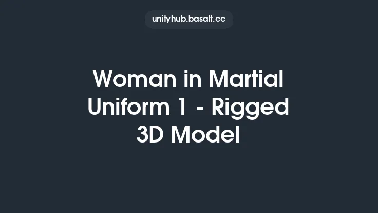 Woman in Martial Uniform 1 - Rigged 3D Model Thumbnail