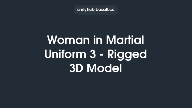 Woman in Martial Uniform 3 - Rigged 3D Model Thumbnail