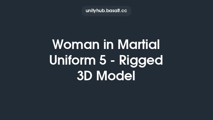 Woman in Martial Uniform 5 - Rigged 3D Model Thumbnail