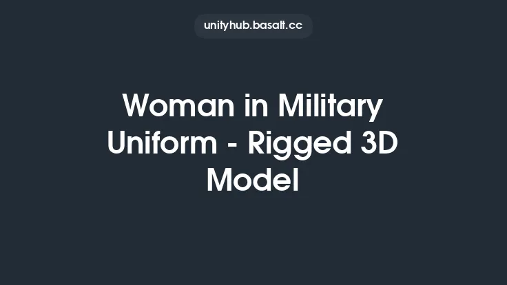 Woman in Military Uniform - Rigged 3D Model Thumbnail