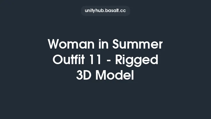 Woman in Summer Outfit 11 - Rigged 3D Model Thumbnail