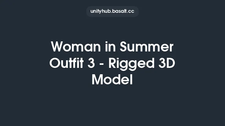 Woman in Summer Outfit 3 - Rigged 3D Model Thumbnail