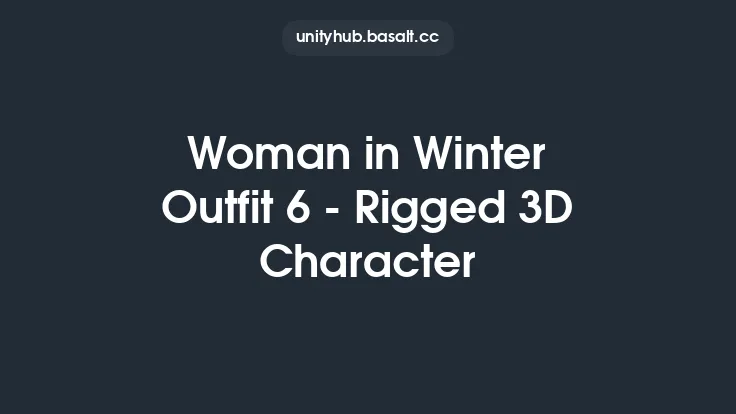 Woman in Winter Outfit 6 - Rigged 3D Character Thumbnail