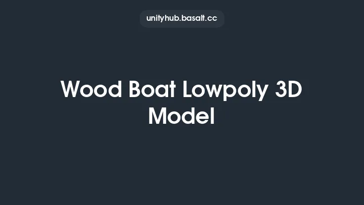 Wood Boat Lowpoly 3D Model Thumbnail