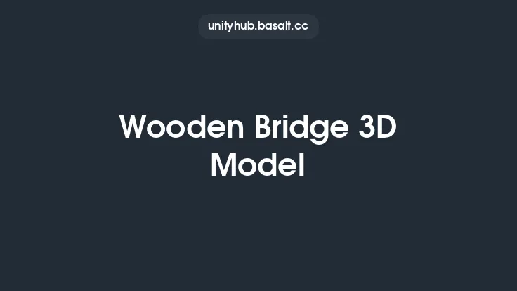 Wooden Bridge 3D Model Thumbnail